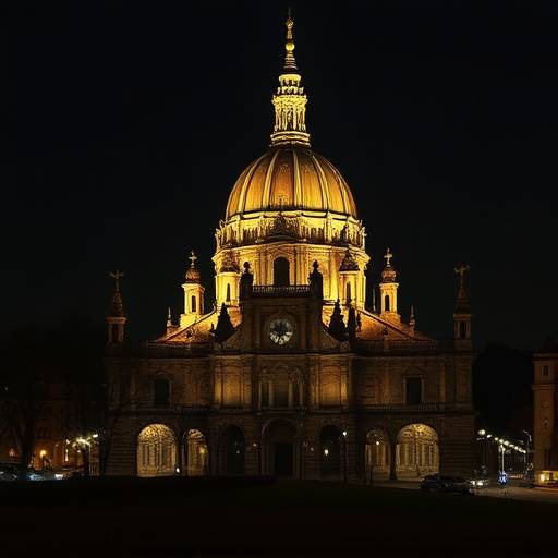 La Mole Antonelliana a Torino, illuminata di notte