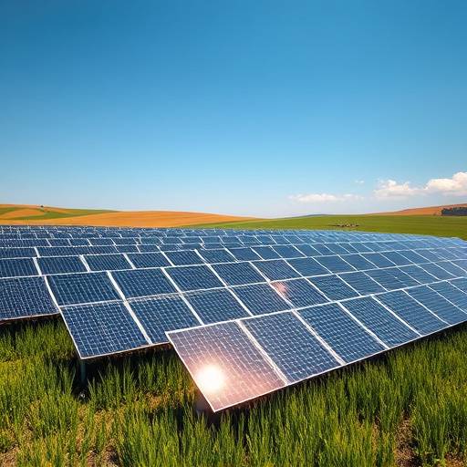 Pannelli solari in un campo italiano